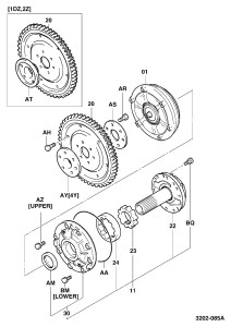 KOŁO ZAMACHOWE Z WIEŃCEM TOYOTA NR 20