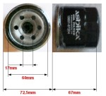 FILTR OLEJU SILNIKA TOYOTA 5K/4Y L=67MM